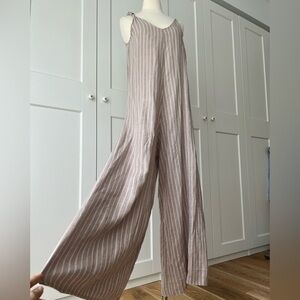 MARTINA INNOCENTI Wide Leg Linen Jumpsuit Overall, sz.S